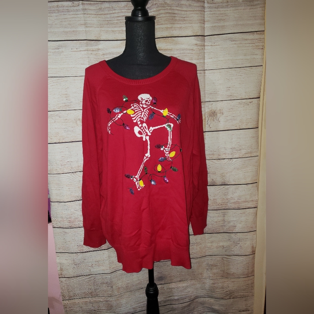 Womens Skull Christmas Sweater